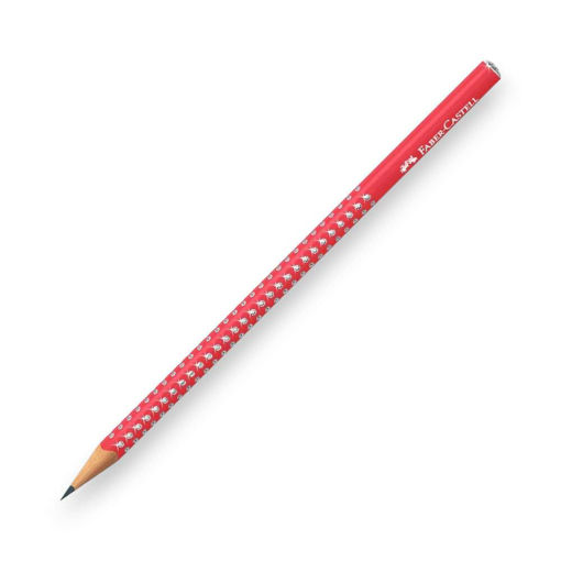 Picture of FABER CASTELL PENCIL GRIP SPARKLE CANDY CANE RED